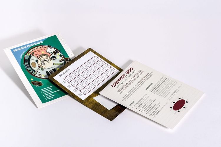 Produktbild: Codewort: Mord. Gefangen im Leuchtturm. Krimidinner-Rollenspiel und Kochbuch. F&uuml;r 6 Spieler ab 12 Jahren.
