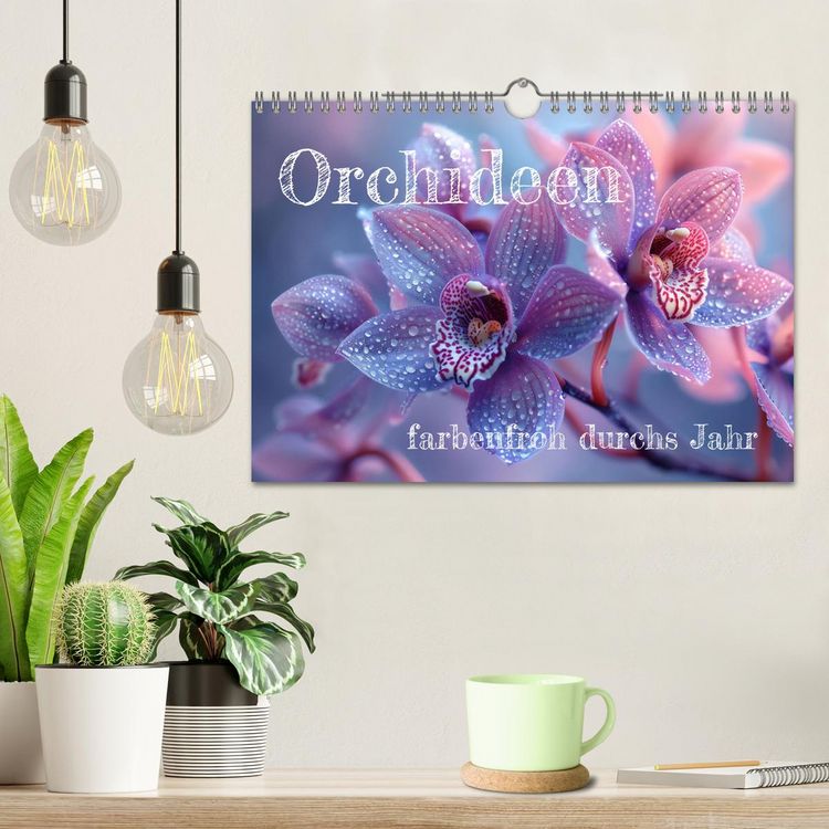 Produktbild: Orchideen - farbenfroh durchs Jahr (Wandkalender 2026 DIN A4 quer), CALVENDO Monatskalender