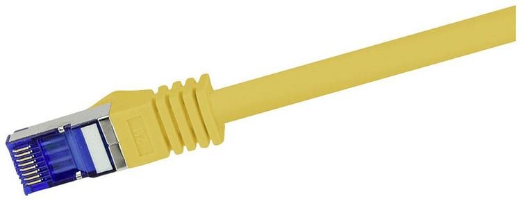 Produktbild: LogiLink C6A077S RJ45 Patchkabel CAT 6a S/FTP 5.00m Gelb 1St.