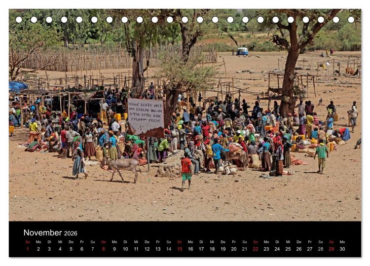 Produktbild: Landleben in &Auml;thiopien (Tischkalender 2026 DIN A5 quer), CALVENDO Monatskalender