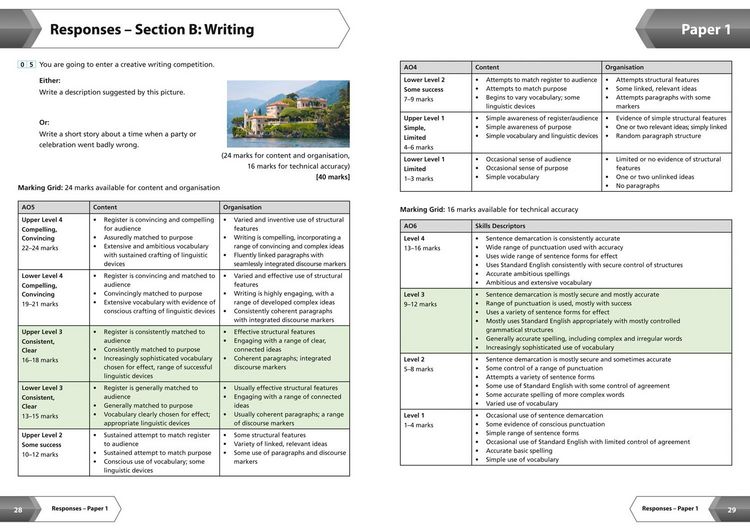Produktbild: Collins GCSE 9-1 Revision - Aqa GCSE 9-1 English Language Exam Practice Workbook for Grade 5