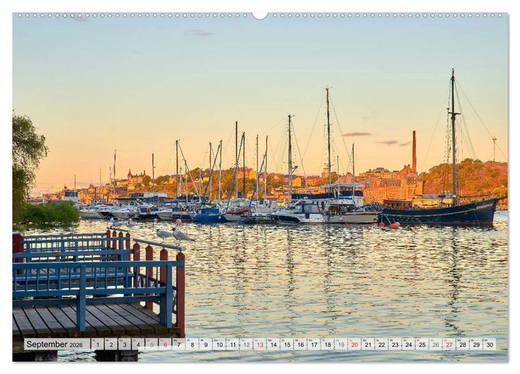 Produktbild: Stockholm an Mittsommer (Wandkalender 2026 DIN A2 quer), CALVENDO Monatskalender