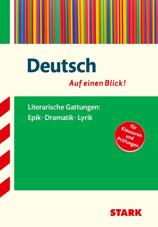 Produktbild: STARK Deutsch - auf einen Blick! Gattungen: Epik, Dramatik und Lyrik