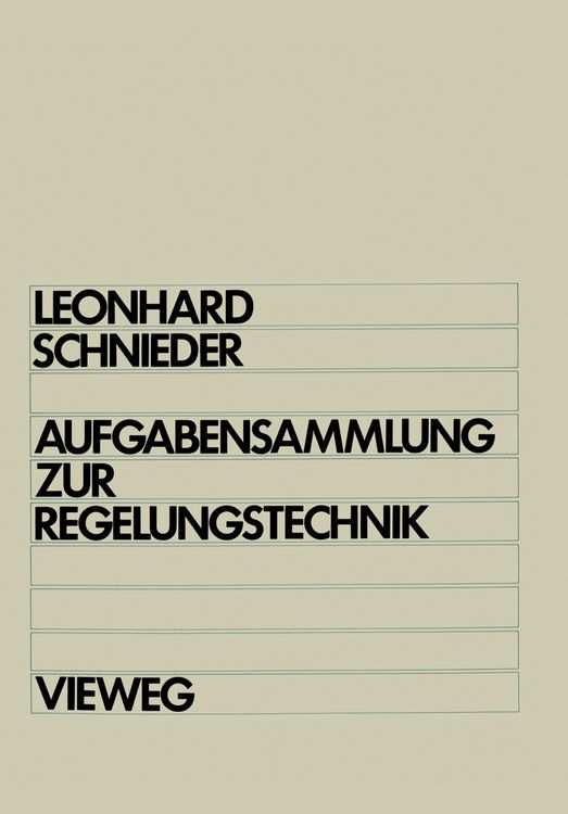 Produktbild: Aufgabensammlung zur Regelungstechnik