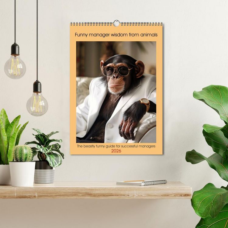 Produktbild: Funny manager wisdom from animals (Wall Calendar 2026 DIN A3 portrait), CALVENDO 12 Month Wall Calendar