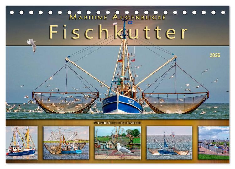 Produktbild: Maritime Augenblicke - Fischkutter (Tischkalender 2026 DIN A5 quer), CALVENDO Monatskalender