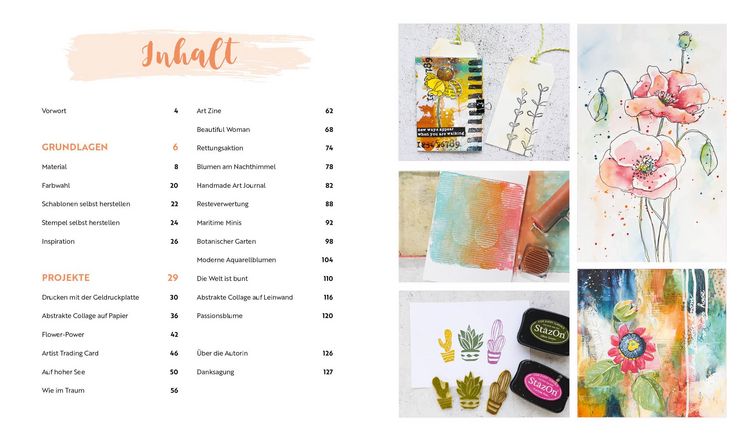 Produktbild: Gl&uuml;cklich kreativ &ndash; Zwei B&uuml;cher im Bundle: 37 Mixed-Media-Motive malen
