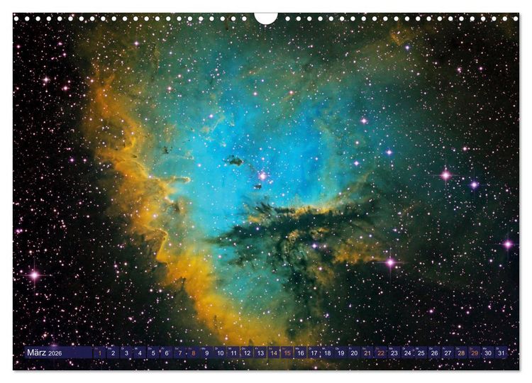 Produktbild: Galaxien, Sterne und Nebel: Leuchten aus dem All (Wandkalender 2026 DIN A3 quer), CALVENDO Monatskalender