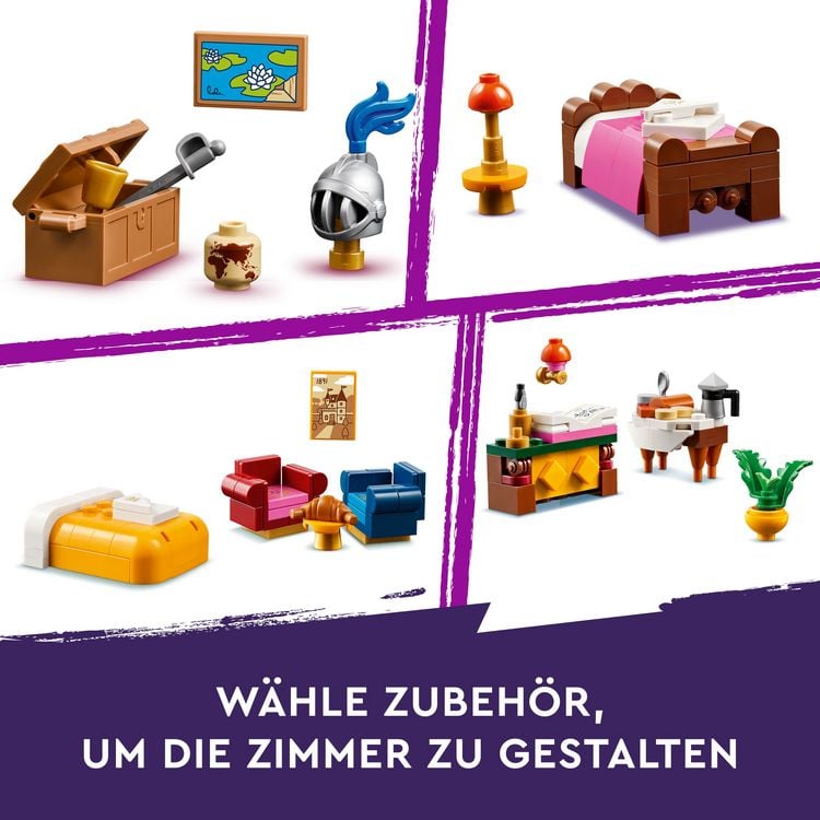 Produktbild: LEGO Friends Burg mit Ferienunterkunft, Hotel-Spielset mit Figuren 42638
