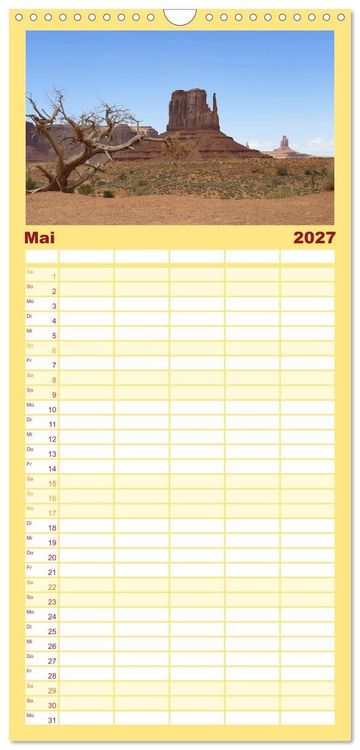 Produktbild: Familienplaner 2027 - Discover the West mit 5 Spalten (Wandkalender, 21 x 45 cm) CALVENDO