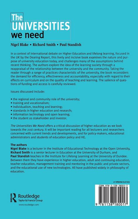 Produktbild: The Universities We Need