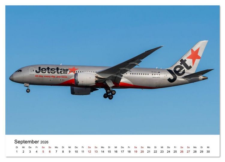 Produktbild: Boeing 787 Kalender (Tischkalender 2026 DIN A5 quer), CALVENDO Monatskalender