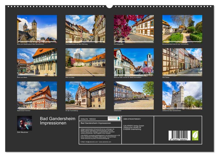Produktbild: Bad Gandersheim Impressionen (hochwertiger Premium Wandkalender 2026 DIN A2 quer), Kunstdruck in Hochglanz