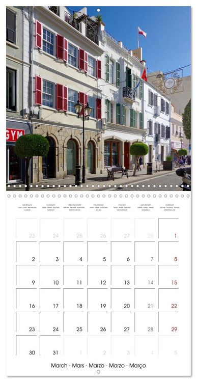 Produktbild: Gibraltar - Where Britain borders Spain (Wall Calendar 2026 12 &times; 12 Inch) CALVENDO 12 Month Wall Calendar