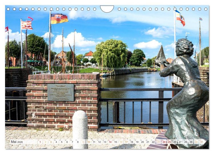 Produktbild: Maritime K&uuml;stenorte - von Greetsiel, &uuml;ber Neuharlingersiel bis Schillig (Wandkalender 2026 DIN A4 quer), CALVENDO Monatskalender