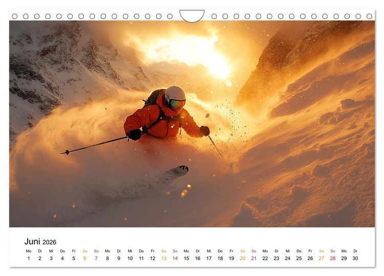 Produktbild: Kufen, Ski & Snowboard (Wandkalender 2026 DIN A4 quer), CALVENDO Monatskalender