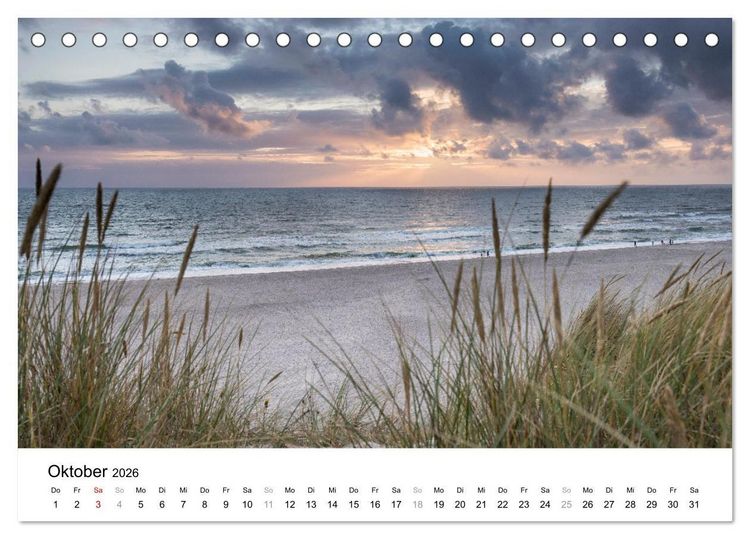 Produktbild: D&auml;nemark - Mit dem Wohnmobil durch J&uuml;tland (Tischkalender 2026 DIN A5 quer), CALVENDO Monatskalender
