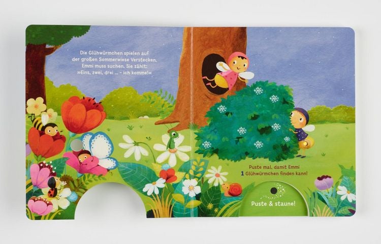 Produktbild: Mein Puste-Licht-Buch: Gl&uuml;hw&uuml;rmchen, blink doch mal!