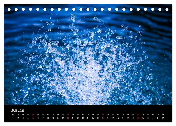 Produktbild: Wassertropfen (Tischkalender 2026 DIN A5 quer), CALVENDO Monatskalender