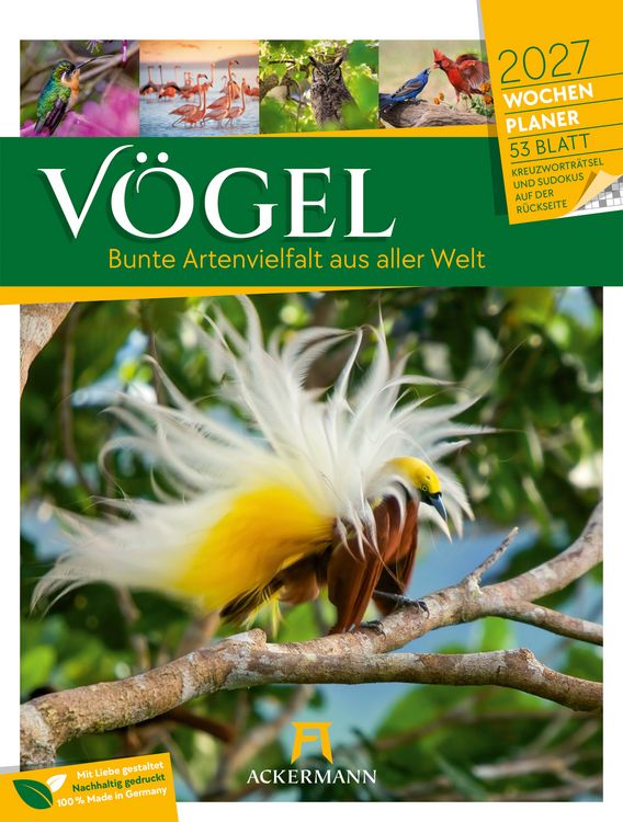 Produktbild: V&ouml;gel Wochenplaner Kalender 2027