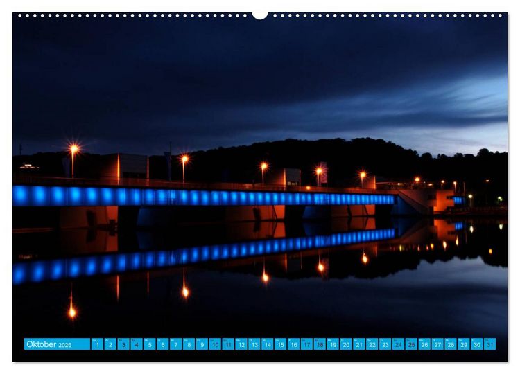 Produktbild: Essen Lichter der Nacht (hochwertiger Premium Wandkalender 2026 DIN A2 quer), Kunstdruck in Hochglanz