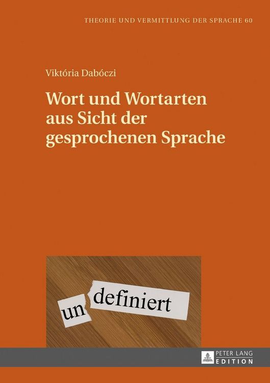 Produktbild: Wort und Wortarten aus Sicht der gesprochenen Sprache