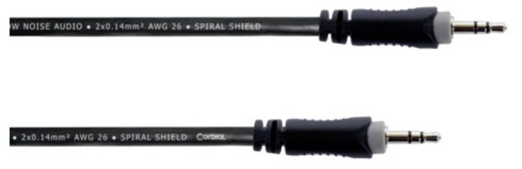 Produktbild: Cordial 14829 Klinke Audio Anschlusskabel [1x Klinkenstecker 3.5 mm - 1x Klinkenstecker 3.5 mm] 1.50 m Schwarz PVC-Mantel, verdrillt