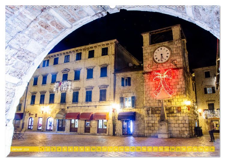 Produktbild: Kotor - Juwel der Adria und UNESCO-Welterbe in Montenegro (hochwertiger Premium Wandkalender 2026 DIN A2 quer), Kunstdruck in Hochglanz