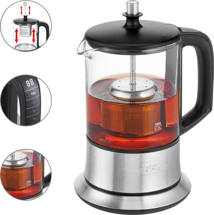 Produktbild: Profi Cook PC-TK 1165 Wasserkocher Edelstahl Fassungsverm&ouml;gen: 0.5l