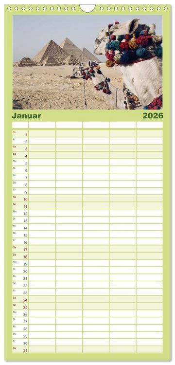 Produktbild: Familienplaner 2026 - &Auml;gypten - Im Land der Pyramiden mit 5 Spalten (Wandkalender, 21 x 45 cm) CALVENDO