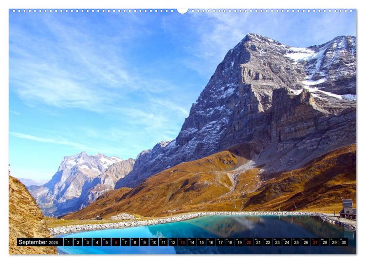 Produktbild: Das Dreigestirn im Berner Oberland. Eiger, M&ouml;nch und Jungfrau (Wandkalender 2026 DIN A2 quer), CALVENDO Monatskalender