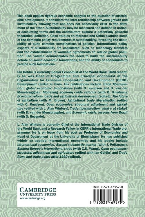 Produktbild: The Economics of Sustainable Development