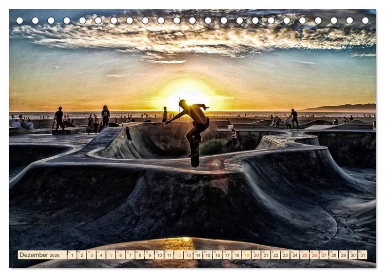 Produktbild: Skateboarding, so cool (Tischkalender 2026 DIN A5 quer), CALVENDO Monatskalender