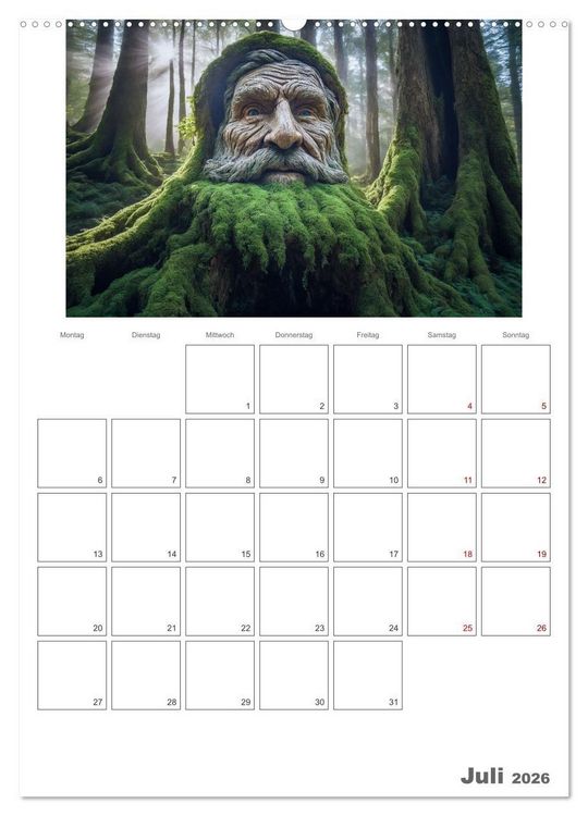 Produktbild: Der Zauberwald Eine geheimnisvolle Reise (Wandkalender 2026 DIN A2 hoch), CALVENDO Monatskalender