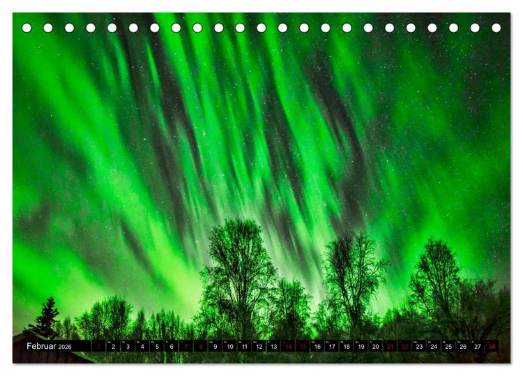 Produktbild: Aurora in Alaska (Tischkalender 2026 DIN A5 quer), CALVENDO Monatskalender