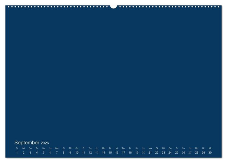 Produktbild: Bastelkalender - Dunkelblau (Wandkalender 2026 DIN A2 quer), CALVENDO Monatskalender
