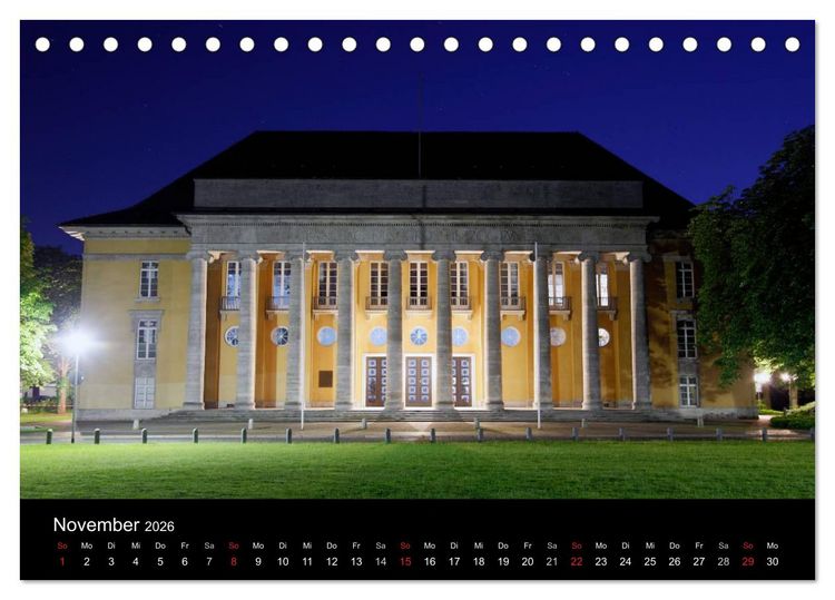 Produktbild: Oldenburg bei Nacht (Tischkalender 2026 DIN A5 quer), CALVENDO Monatskalender