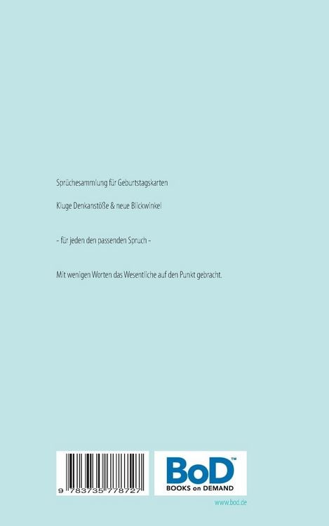 Produktbild: Spr&uuml;chesammlung f&uuml;r Geburtstagskarten