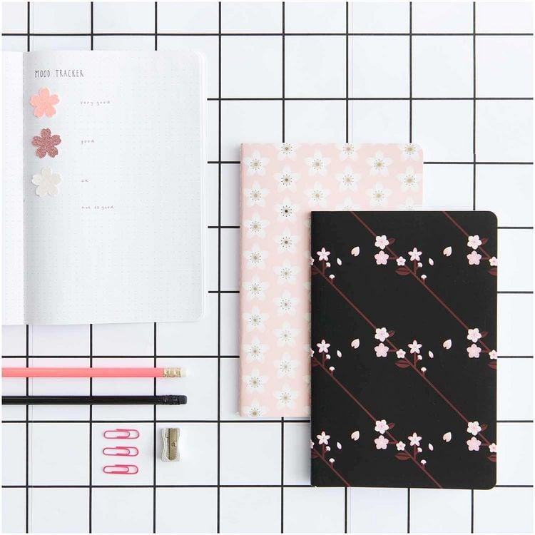 Produktbild: Notizb&uuml;cher Sakura Sakura, rosa/schwarz MIX