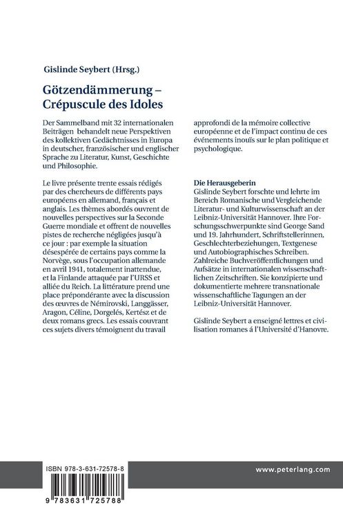 Produktbild: G&ouml;tzend&auml;mmerung &ndash; Cr&eacute;puscule des Idoles