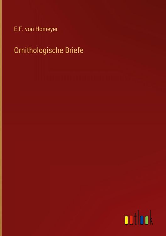 Produktbild: Ornithologische Briefe