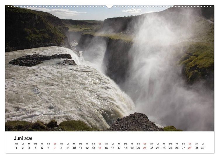 Produktbild: Island Natur pur (Wandkalender 2026 DIN A2 quer), CALVENDO Monatskalender