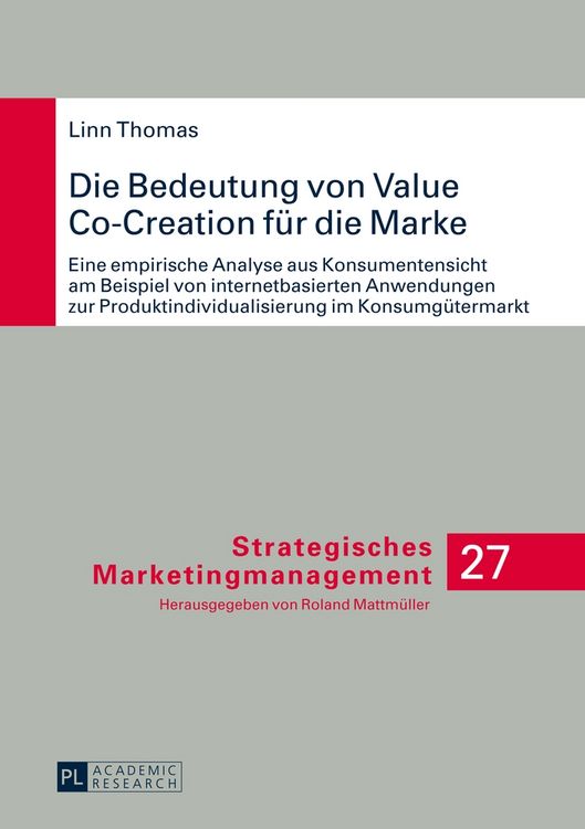 Produktbild: Die Bedeutung von Value Co-Creation f&uuml;r die Marke