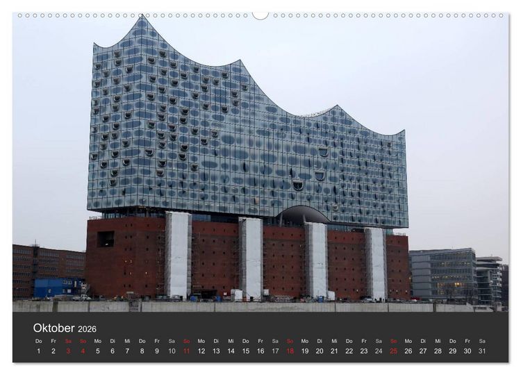 Produktbild: Hafen Hamburg 2026 (Wandkalender 2026 DIN A2 quer), CALVENDO Monatskalender