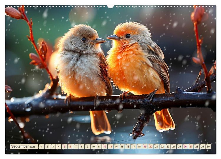 Produktbild: V&ouml;gel Alltag (Wandkalender 2026 DIN A2 quer), CALVENDO Monatskalender