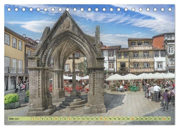 Produktbild: Cidade Guimar&atilde;es (Tischkalender 2027 DIN A5 quer), CALVENDO Monatskalender