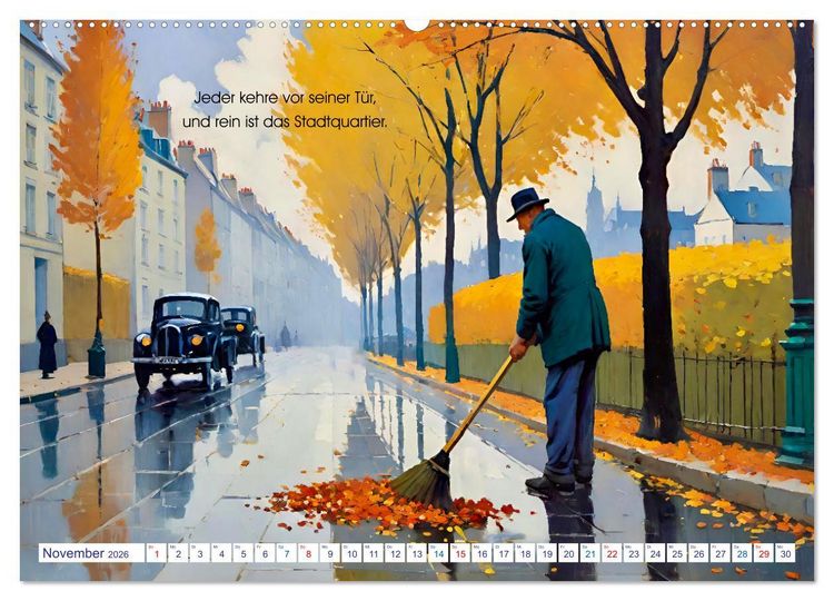 Produktbild: Johann Wolfgang von Goethe. Ber&uuml;hmte Zitate malerisch inszeniert (hochwertiger Premium Wandkalender 2026 DIN A2 quer), Kunstdruck in Hochglanz