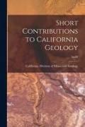 Produktbild: Short Contributions to California Geology; No.82