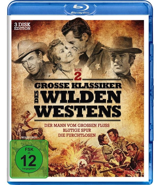 Produktbild: Gro&szlig;e Klassiker des Wilden Westens 2 - Der Mann vom gro&szlig;en Fluss, Blutige Spur, Die Furchtlosen [3 BRs]
