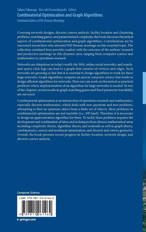 Produktbild: Combinatorial Optimization and Graph Algorithms